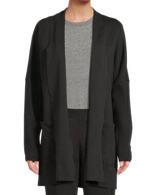 NWOT Pact Black Airplane Cardigan